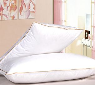 El hotel del algodón de la Oro-Tubería abajo empluma la almohada, almohadas lavadas respetuosas del medio ambiente al por mayor