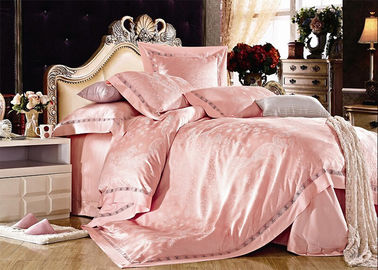 El lecho de seda del satén elegante rojo fija la hoja plana de cama de la funda de almohada hermosa de ropa