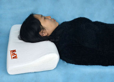 Almohada ondulada blanca modificada para requisitos particulares del logotipo para la gente insomne/la espondilosis cervical