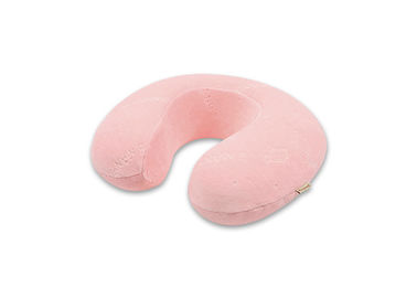 Pequeño tamaño del viaje de la almohada de la espuma de la memoria del terciopelo de lujo rosado para los niños