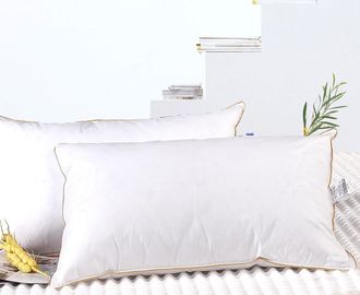 El hotel del algodón de la Oro-Tubería abajo empluma la almohada, almohadas lavadas respetuosas del medio ambiente al por mayor