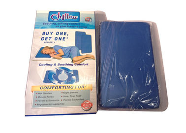 Almohada fresca del gel del cillow suave del azul Nylon+Sponge para el verano caliente