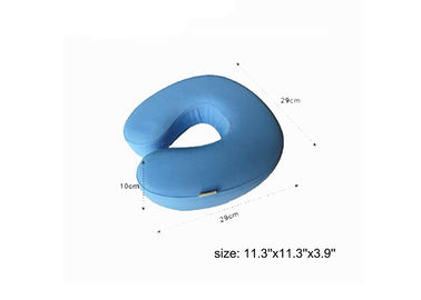 Pequeña almohada suave portátil azul profesional de la espuma de la memoria para el viaje