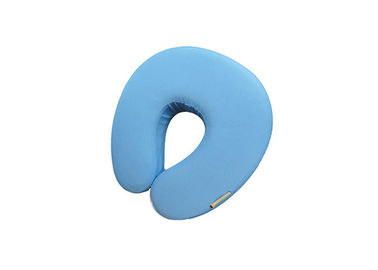 Pequeña almohada suave portátil azul profesional de la espuma de la memoria para el viaje