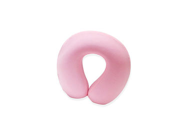 Rosa de enfriamiento de la almohada de la espuma de la memoria del gel del terciopelo en forma de "U" o modificado para requisitos particulares