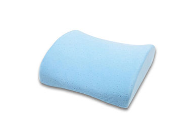 Amortiguador auto de la parte posterior de la espuma de la memoria del apoyo lumbar, tela cristalina azul del terciopelo