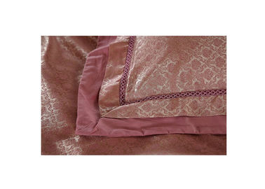 Funda de almohada de seda de lujo del rosa del edredón de ropa de cama del lecho contemporáneo de Tencel