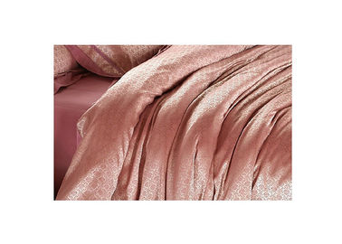 Funda de almohada de seda de lujo del rosa del edredón de ropa de cama del lecho contemporáneo de Tencel
