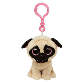 Llavero fornido del juguete de la felpa del peluche del perro, blanco gris/del blanco/del arroz