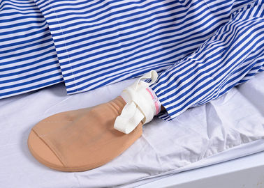 Mitón médico de la mano paciente de alto riesgo de la atención sanitaria con la correa de la restricción