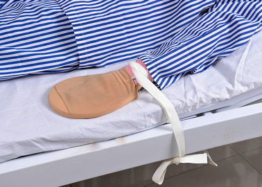 Mitón médico de la mano paciente de alto riesgo de la atención sanitaria con la correa de la restricción